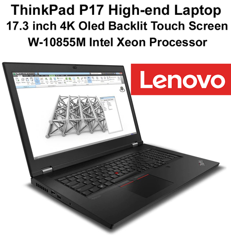 Мощный ноутбук Lenovo ThinkPad P17 с 17,3-дюймовым сенсорным экраном с подсветкой 4K Intel Xeon W-10885M 64 Гб Ram 2 ТБ RTX 5000 16 Гб GPU ► Фото 1/6