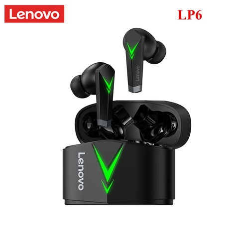 Игровые наушники Lenovo LP6 LP7 TWS, беспроводные наушники Bluetooth V5.0, HIFI наушники с низкой задержкой, шумоподавление, наушники-вкладыши с микрофоном ► Фото 1/6