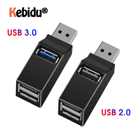 3-портовый usb-разветвитель, usb-хаб 3,0/2,0, мини USB Высокоскоростной концентратор, мини-концентратор для ПК, ноутбука, U-диск, кардридер, мобильный телефон ► Фото 1/6