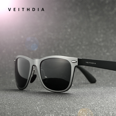 Мужские квадратные поляризованные солнцезащитные очки VEITHDIA 2022 с зеркальными линзами UV400, солнцезащитные очки для вождения, аксессуары для ... ► Фото 1/6