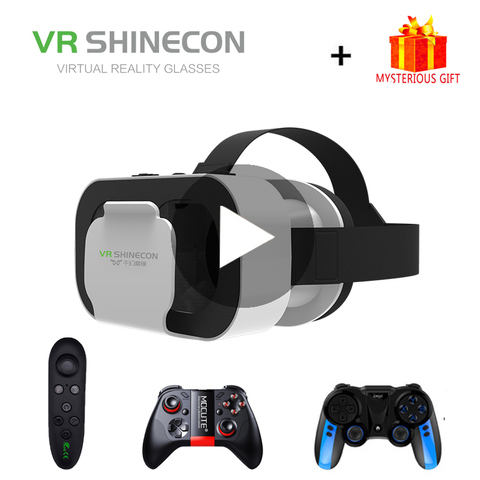VR Shinecon G05A вр видео шлем виртуальной реальности очки 3D 3 D для iPhone Android VR смартфона умные виар игр смарт смартфонов дополненной телефона компле... ► Фото 1/6