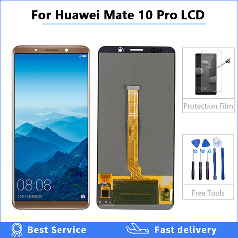 ЖК-дисплей OLED для Huawei Mate 10 Pro, ЖК-дисплей с дигитайзером сенсорного экрана с логотипом для Mate10 Pro, ЖК-дисплей в сборе, для Huawei Mate 10 Pro, BLA-L09 ► Фото 1/6