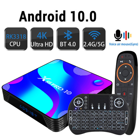 ТВ-приставка Android 10,0, bluetooth, 4k, 3D, 2,4/5,8 ГГц, Wi-Fi, 4k, 3D, Youtube, HDR +, высокое качество, очень быстрая приставка, 4 Гб, 32 ГБ, 64 ГБ, 128 ГБ ROM ► Фото 1/6