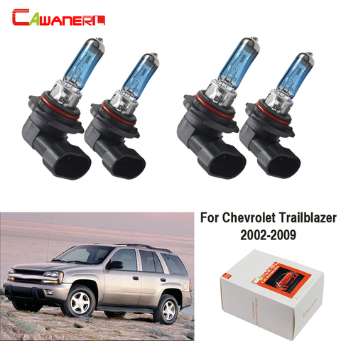 Cawanerl для Chevrolet Trailblazer 4-дверный 2002-2009 100 Вт Автомобильный свет галогенная лампа фасветильник дальнего и ближнего света 4300K высокая мощность 2 п... ► Фото 1/6