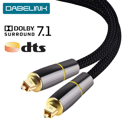 Коаксиальный кабель SPDIF Dolby 7,1, звуковая панель 5,1, цифровой оптический аудиокабель Toslink, волоконный кабель для усилителей, плееров Xbox 360 ► Фото 1/6