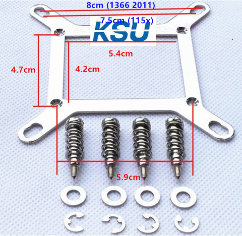LGA1150 1151 1155 1156 1366 AM4 DIY радиатор процессора кулер кронштейн задняя панель + пружина + винт ► Фото 1/2
