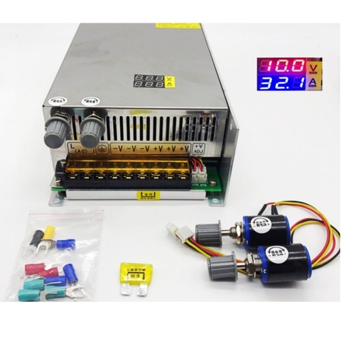 AC DC 1000W AC 220V 110V To DC 12v 24v 36v 48v 60v 80v цифровой дисплей Импульсный источник питания регулируемый трансформатор ► Фото 1/5