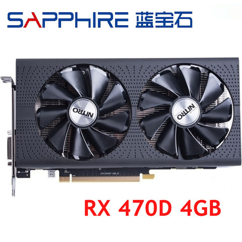 Видеокарта SAPPHIRE RX 470D, 4 Гб, 256 бит, GDDR5, видеокарта для AMD RX 400 серии, VGA-карты RX470 D RX470D, б/у ► Фото 1/6