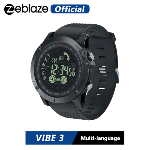 Новый zeblaze Vibe 3 флагман прочный SmartWatch 33-месяц в режиме ожидания 24 h всепогодный мониторинга Смарт-часы для iOS и Android ► Фото 1/6