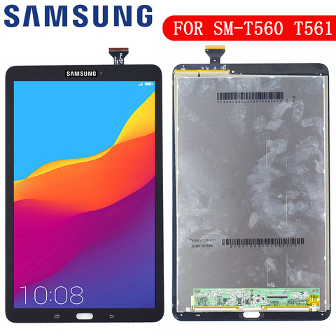 ЖК-дисплей с дигитайзером сенсорного экрана, для Samsung Galaxy Tab E 9,6, T560, ЖК-дисплей, сенсорная панель, планшет в сборе, запчасти ► Фото 1/5