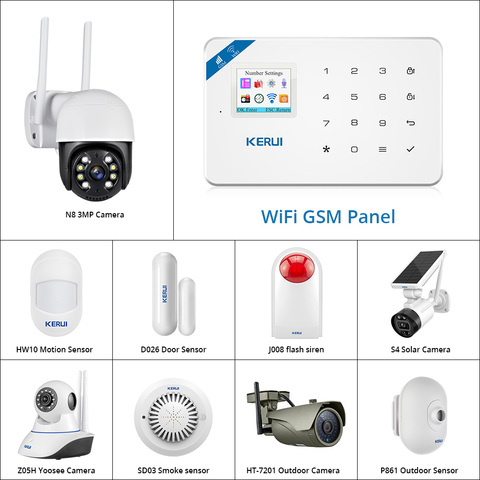 Беспроводная домашняя сигнализация Kerui W18 с поддержкой Wi-Fi, GSM, IOS, Android ► Фото 1/6