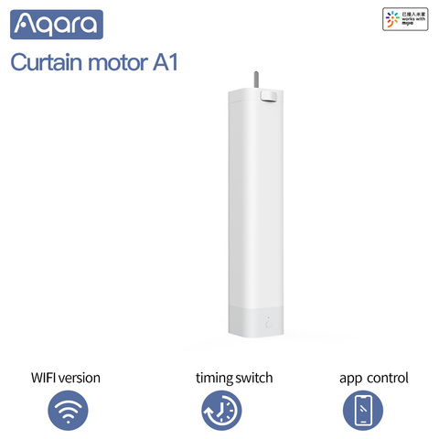 Мотор для штор Aqara A1, Электрический Смарт-двигатель для штор, Wi-Fi соединение, без концентратора/шлюза, работает с mijia Mihome, подходит для дорожки B1 ► Фото 1/6