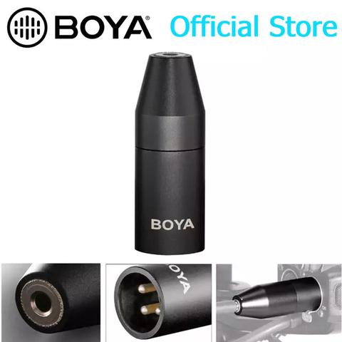 Гнездовой мини-адаптер BOYA 35C-XLR 3,5 мм (TRS) для микрофона, 3-контактный разъем XLR для видеокамеры Sony, видеорегистраторы и миксеры ► Фото 1/5