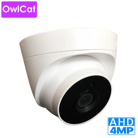 Домашняя купольная AHD камера видеонаблюдения OwlCat 2 МП 4 МП камера ночного видения ИК-камера видеонаблюдения с потолочным креплением Full HD AHD К... ► Фото 1/6