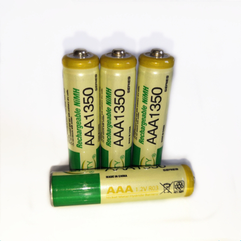 Аккумуляторная батарея AAA, 4 шт./партия, 1,2 В, высокая мощность, детская игрушка, 1350 мА/ч, ni-mh аккумулятор AAA ► Фото 1/4