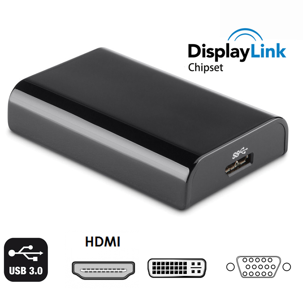 Преобразователь USB 3,0 в HDMI, преобразователь USB 2,0 USB 3,0 в HDMI VGA DVI для windows 10/Mac Os. Видеоконвертер Displaylink USB 3,0 ► Фото 1/6