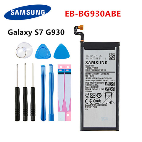 SAMSUNG оригинальная EB-BG930ABE 3000 мА/ч, батарея для Samsung Galaxy S7 SM-G930F G930FD G930 G930A G930V/T G930FD G9300 + Инструменты ► Фото 1/5