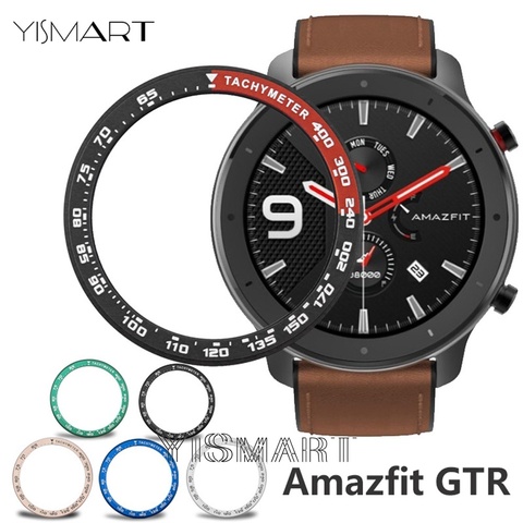 Для смарт-браслета Amazfit GTR 47 мм металлический ободок крышки кольцо шкала циферблата Скорость Тахометр чехол для Huami Amazfit GTR 42 мм Смарт-часы ► Фото 1/6