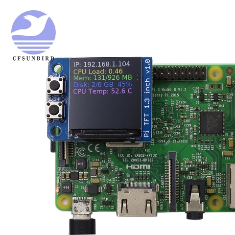 Mini Pi PiOLED TFT 1,3 дюймов 240x240 TFT дополнительный OLED SPI интерфейс для Raspberry Pi ► Фото 1/5