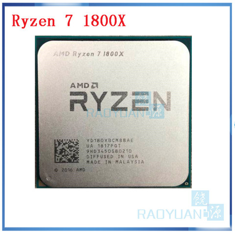 Процессор AMD Ryzen 7 1800X R7 1800X 3,6 ГГц, восемь ядер, 16-ниточный процессор L3 = 16 м 95 Вт YD180XBCM88AE Socket AM4 ► Фото 1/2