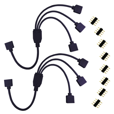 ARGB 5V 3Pin 12v 4pin RGB Удлинительный кабель адаптера под названием 30 см 1 до на возраст 1, 2, 3, 4, разветвитель кабеля для MSI SUS (нержавеющая сталь) ASRock ореолом Светодиодные ленты световые ► Фото 1/6