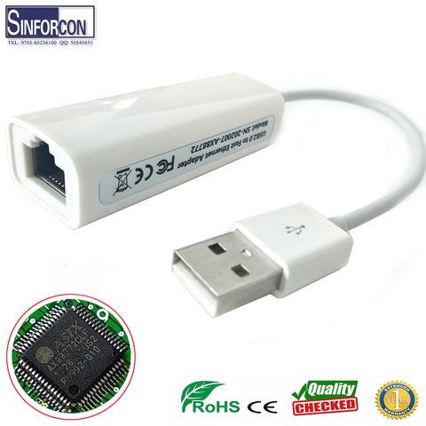 Гарантия качества 20 см ASIX 88772 драйвер AX88772C AX88772B USB 2,0 к LAN адаптер кабель для mikrotik x86 MK808B Plus ► Фото 1/6