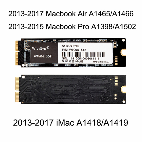Новый SSD 256 ГБ 512 ГБ 1 ТБ для 2013 2014 2015 Macbook Pro Retina A1502 A1398 Macbook Air A1465 A1466 SSD iMac A1418 A1419 ► Фото 1/6