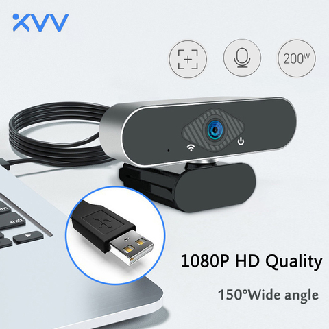 Xiaovv HD Webcast USB камера Vlogging Встроенный микрофон с шумоподавлением 1080P прямая трансляция конференции онлайн-классы ► Фото 1/6