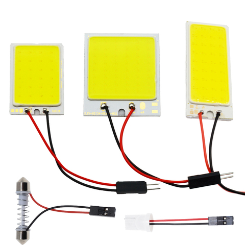 C5W Cob 24 36 48SMD чип белая лампа для чтения led T10 автомобильная светодиодная парковочная лампа автомобильная внутренняя светильник освещение фес... ► Фото 1/6