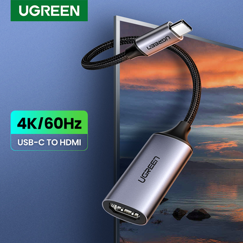 Ugreen Тип USB-C HDMI кабель 4 К Ultra HD USB C HDMI мужчин и женщин для MacBook Samsung Galaxy s8 Huawei Коврики 10 Pro USB-C HDMI ► Фото 1/6
