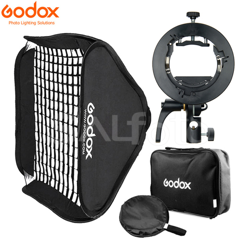 Кронштейн Godox S2 Speedlite, сотовый софтбокс с решеткой S-Type Bowens, держатель для вспышки fr Godox V1 V860II AD200 AD400PRO TT600 TT685 ► Фото 1/6