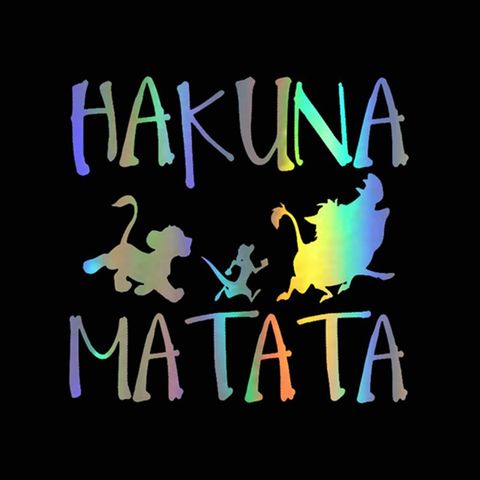 3D наклейка для автомобиля, 13,8 см * 13,3 см, HAKUNA MATATA Lion King, Симба, забавная наклейка для автомобиля, наклейки и виниловые наклейки для стайлинга автомобиля ► Фото 1/3