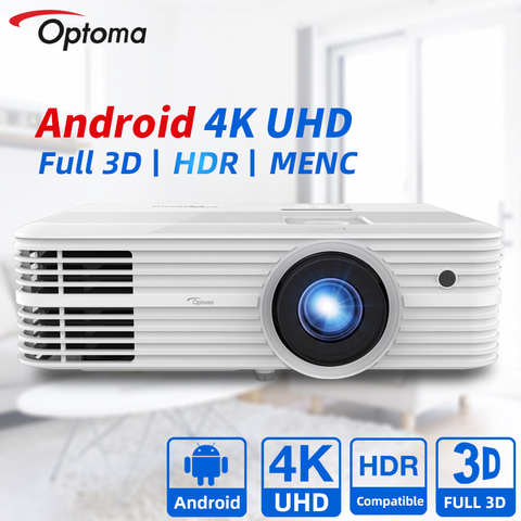 Optoma 4k-проектор UHD598 Blu-Ray 3D HDR дома Театр Кино смартфон UHD видео проектор WiFi Android ТВ Экран ► Фото 1/6