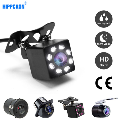 Автомобильная камера заднего вида Hippcron, водонепроницаемая HD-видеокамера с функцией ночного видения, CCD-NTSC, для парковки разных видов ► Фото 1/6