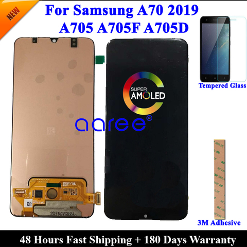 Супер Amoled LCD для Samsung A70 2022 A705 LCD A70 lcd для Samsung A70 A705 LCD экран сенсорный дигитайзер сборка ► Фото 1/4