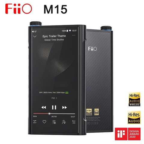 Флагманский Android двойной портативный музыкальный плеер FiiO M15 AK4499 Hi-Res MP3 USB DAC,Samsung Exynos7872,XMOS XUF208,DSD512 768 кГц/32 бит ► Фото 1/6