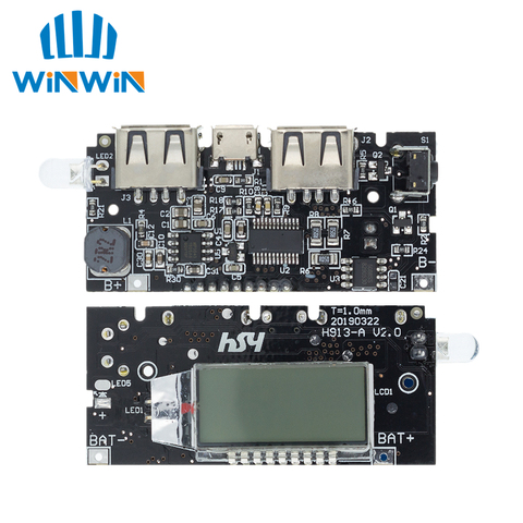 Двойной USB 5V 1A 2.1A мобильный Банк питания 18650 зарядное устройство PCB модуль питания аксессуары для телефона DIY LED LCD модуль платы ► Фото 1/6