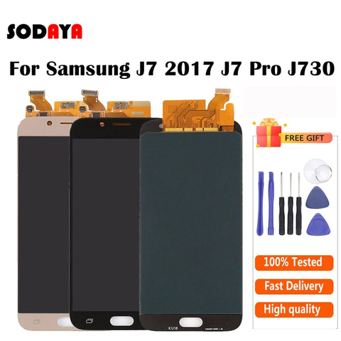 Pantalla J7 Pro для Samsung Galaxy J7 2017 дисплей J730 J730F J730M J730Y ЖК-дисплей + кодирующий преобразователь сенсорного экрана в сборе J730 LCD ► Фото 1/6