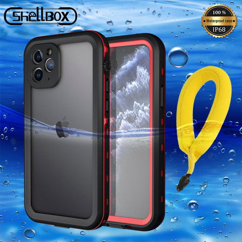 Водонепроницаемый чехол Shellbox IP68 ДЛЯ iphone 11 / 11 Pro / 11 PRO Max XR XS MAX, подводный водонепроницаемый ударопрочный жесткий чехол 3 м ► Фото 1/6