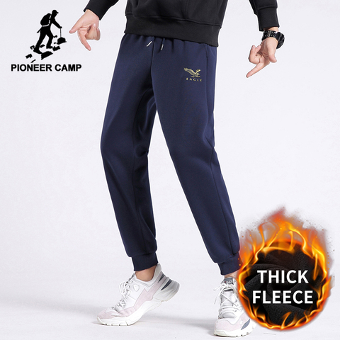 Pioneer Camp зимние 100% хлопковые спортивные штаны для бега, мужские теплые флисовые повседневные брюки, мужская одежда XZK04023130H ► Фото 1/6