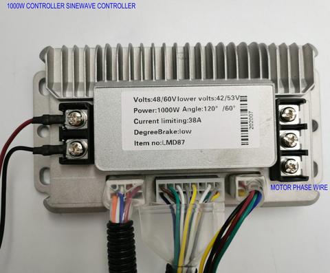 SINEWAVE squarewave BLDC контроллер 36v48v60v72v1000w1200w с литой алюминиевой оболочкой для электрического скутера трицикла мотоцикла ATV ► Фото 1/6