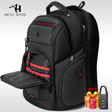 Модные сумки, рюкзаки для мальчиков, фирменный дизайн, лучший студенческий дорожный рюкзак с usb-зарядкой, водонепроницаемый рюкзак большой емкости ► Фото 1/6