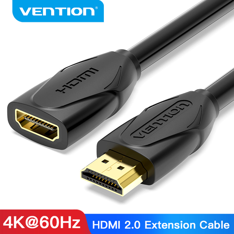 Vention HDMI Удлинительный кабель HDMI папа к женскому 4K HDMI 2,0 удлинитель для HDTV переключатель для PS4/3 HDMI Удлинительный кабель ► Фото 1/6