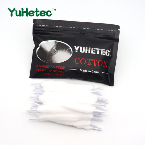 Оригинальная хлопковая нить YUHETEC для шнурков 100 мм для электронного RDA RTA RBA, катушка для атомайзера, проволока из органического хлопка, 30 шт./л... ► Фото 1/5