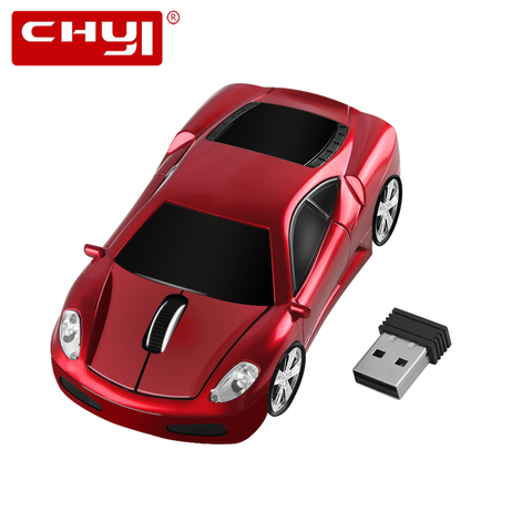 CHYI Wireless Mouse Ergonomic 2.4Ghz 1600 DPI Scuderia Coupe F430 Superfast Sports Car Mouse For PC Laptop Desktop Supercar Mice ► Фото 1/6