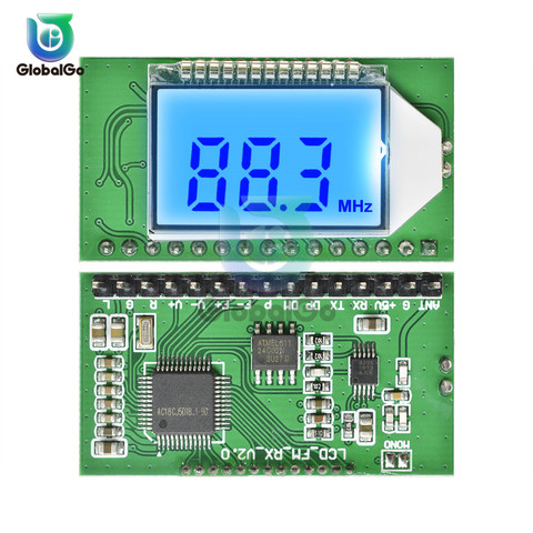 87-108 МГц LCD Цифровой FM радио передатчик приемник модуль беспроводной микрофон стерео доска Цифровой шумоподавление ► Фото 1/6