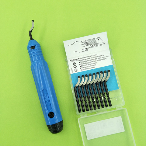 Высококачественная пластиковая ручка для заусенцев NB1100 с 10 лезвиями BS1010 ручной инструмент для заусенцев ► Фото 1/6