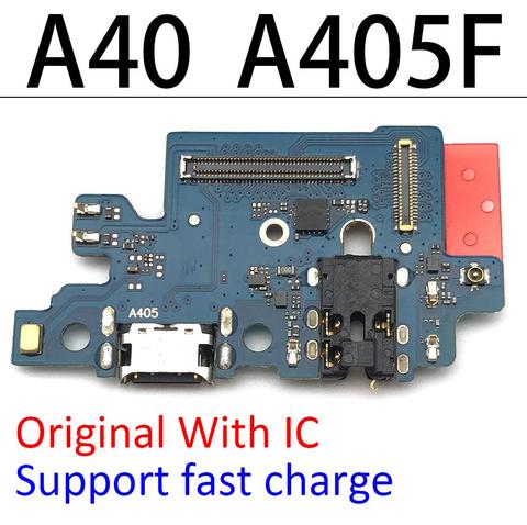 Плата зарядного устройства PCB Flex для Samsung Galaxy A405F A40 A405 USB порт коннектор док-станция зарядный ленточный кабель ► Фото 1/2