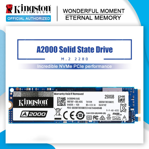 Внутренний твердотельный жесткий диск Kingston 240G 480G 960G A2000 NVMe M.2 SSD NVMe SSD для ПК, ноутбука, ультрабука ► Фото 1/6