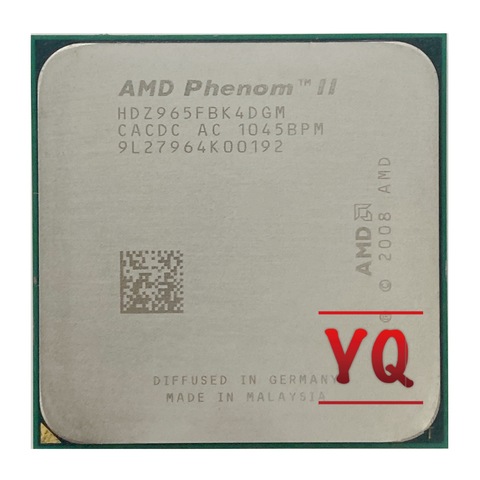 Четырехъядерный процессор AMD Phenom II X4 965 3,4 ГГц HDZ965FBK4DGM разъем AM3 ► Фото 1/2